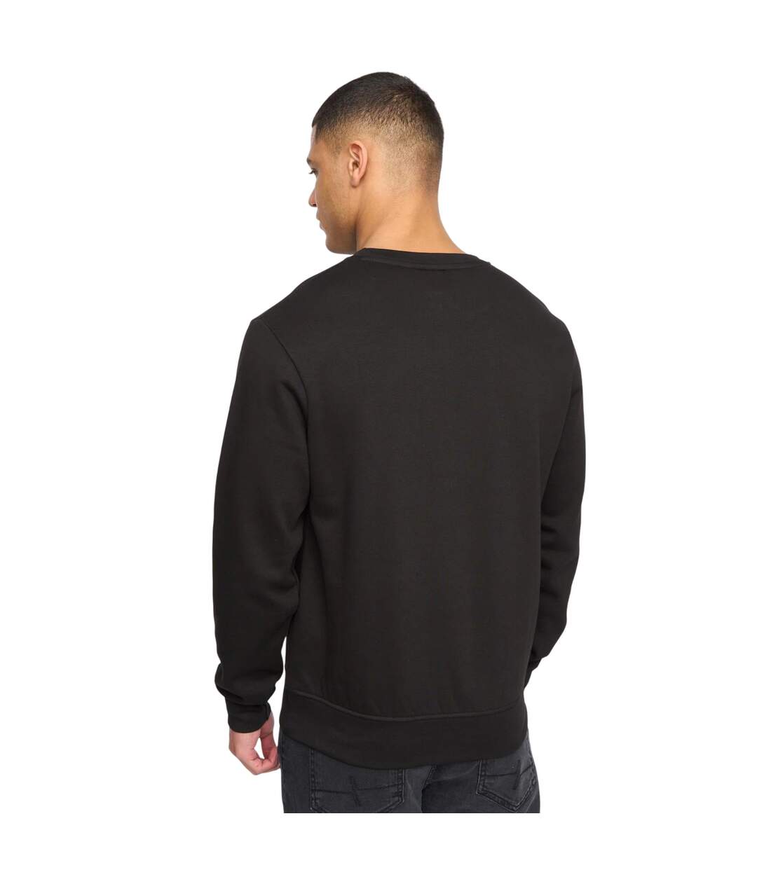 Mens henbank crew neck sweatshirt black Henleys-2