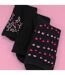 3 Pairs Ladies Floral Pattern Socks - Soft Cotton Rich Everyday Socks-5
