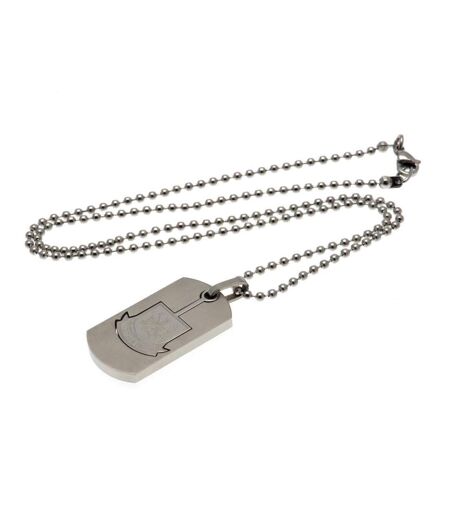 West Ham United FC Dog Tag And Chain (Silver) (One Size)