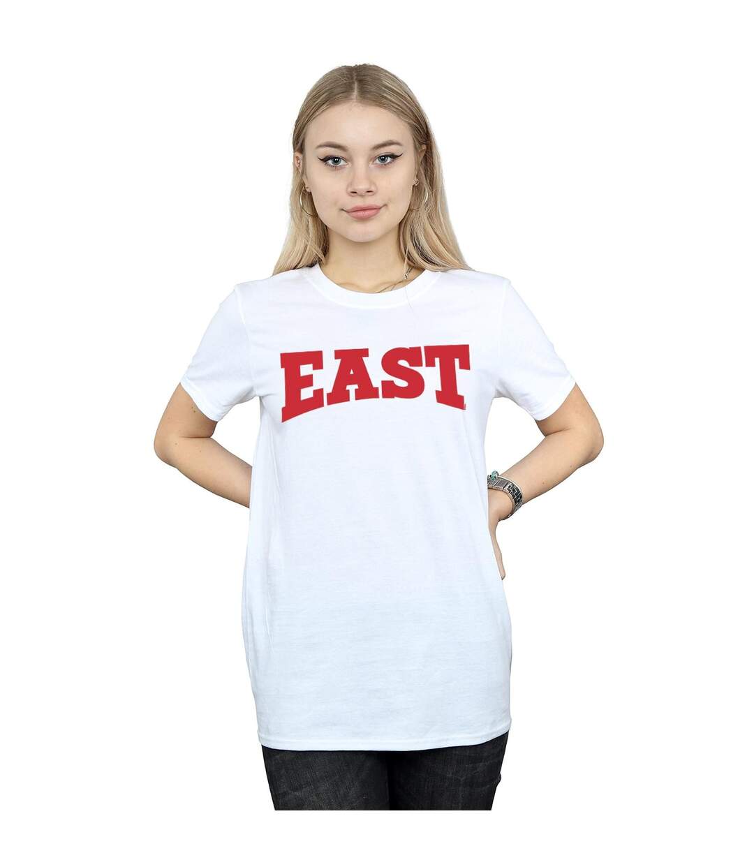 Disney Femmes/Les femmes High School Musical The Musical East High T-Shirt Boyfriend en coton (Blanc) - UTBI28215-2
