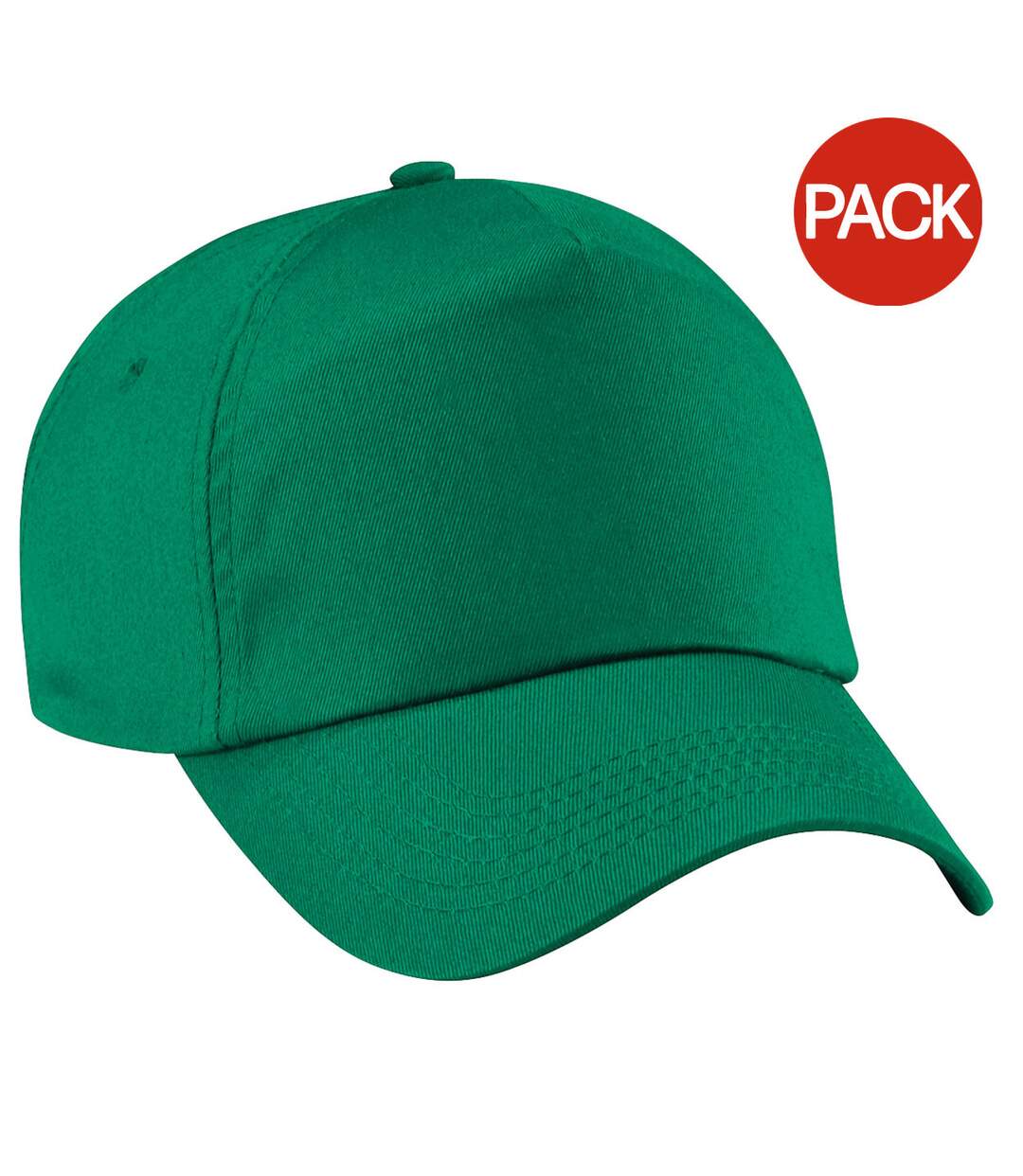 Lot de 2  casquettes de baseball adulte vert tendre Beechfield-1