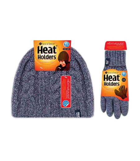Ladies Fleece Lined Thermal Hat & Gloves Set for Winter