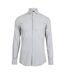 Mens Spread Collar Long-sleeved Shirt Light Grey Boss-1