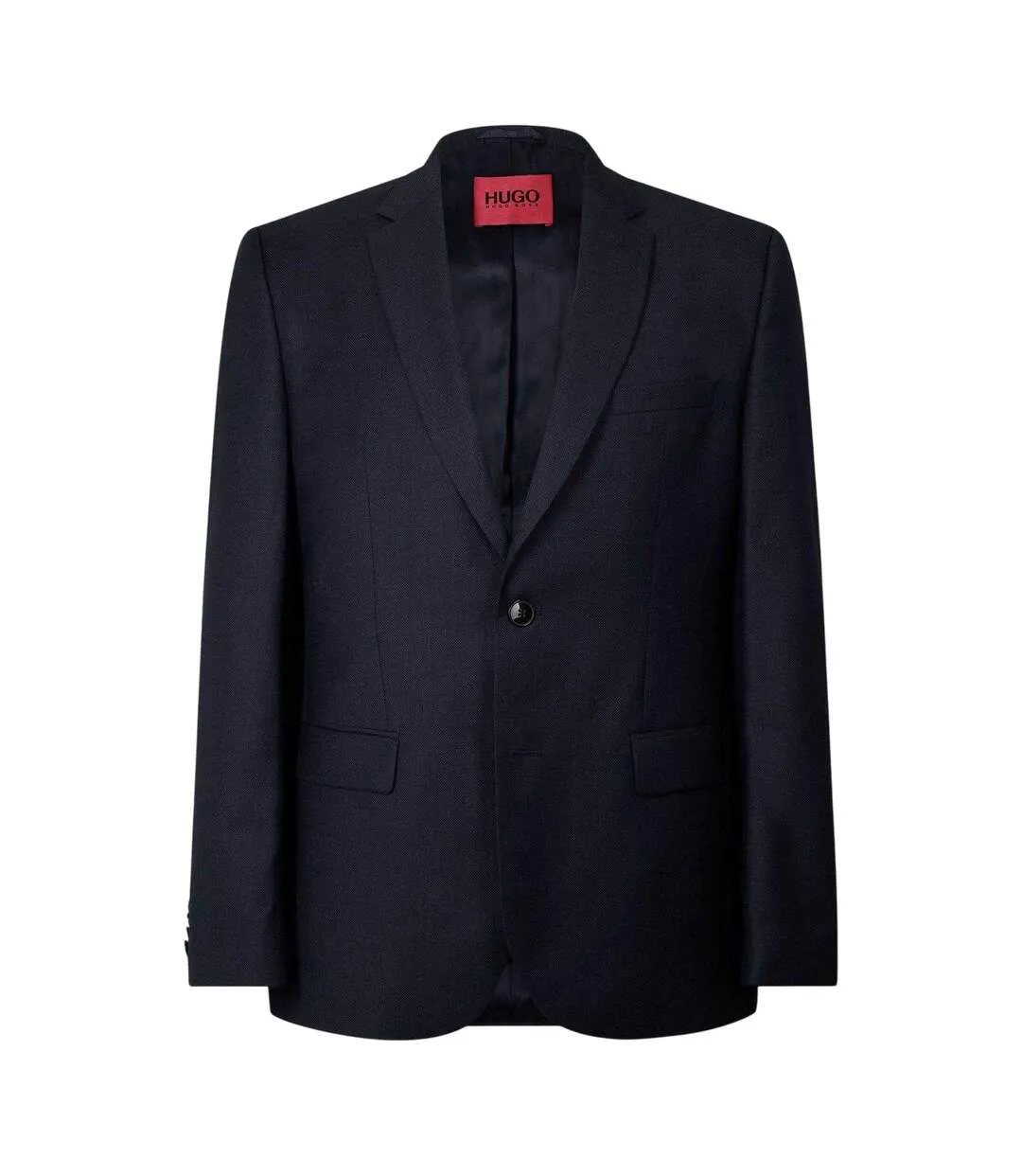 Mens Wool Lapel Collar Blazer Dark Blue Hugo Boss-1