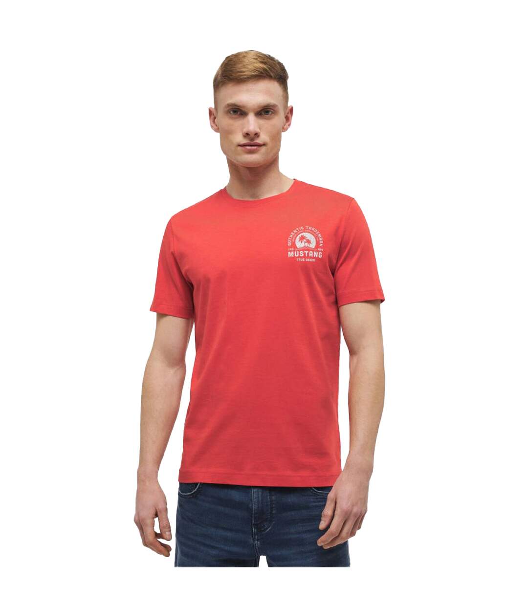 T-shirt Motif/style Imprimé Alex Homme Rose Mustang-1