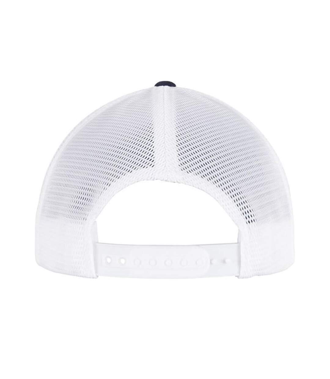 Casquette Motif/style Deux Tons Bleu Marine Blanc Flexfit-2