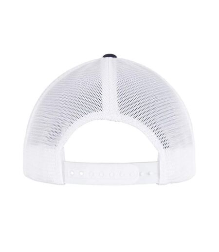 Casquette Motif/style Deux Tons Bleu Marine Blanc Flexfit