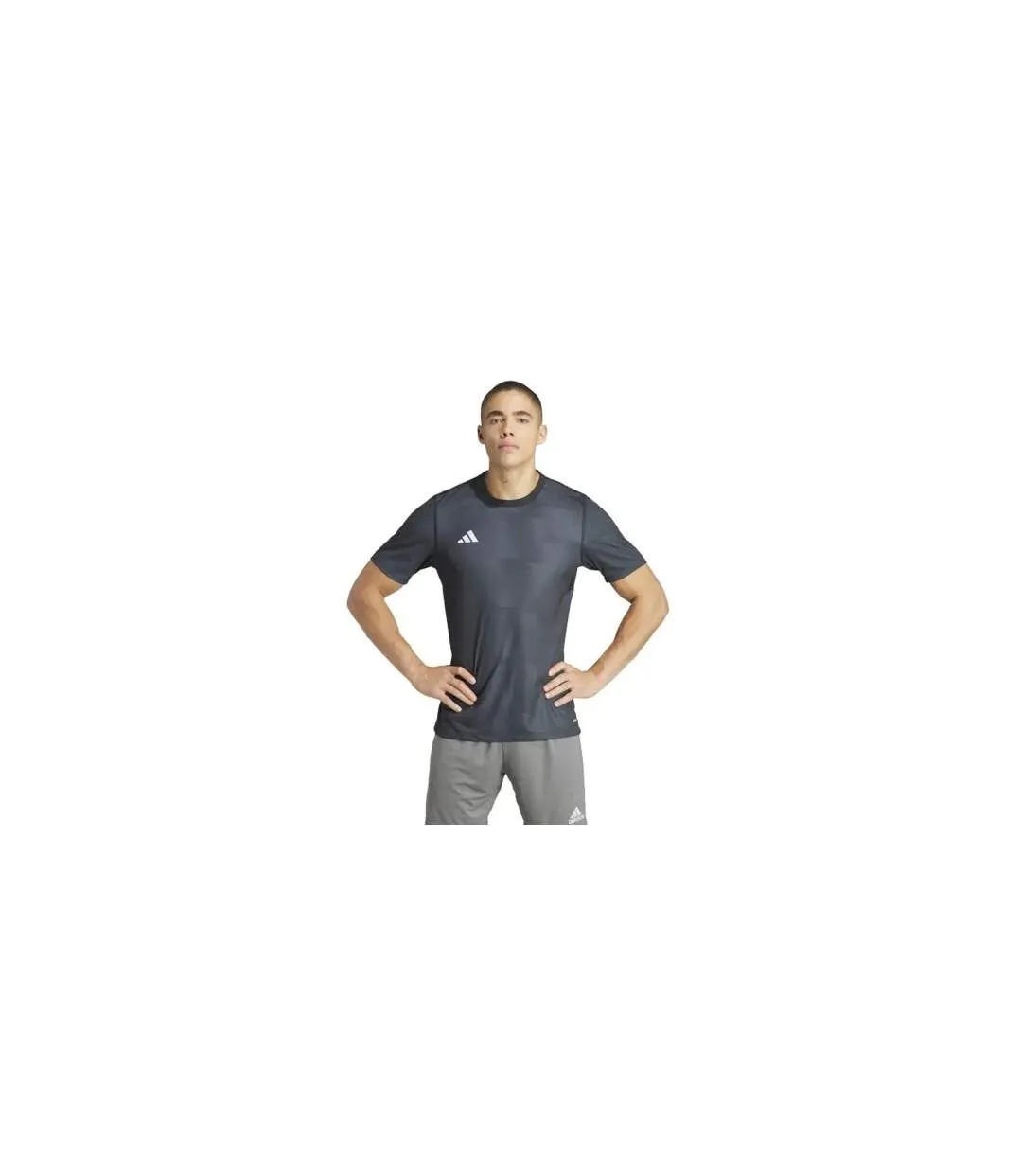T-shirt Motif/style Logo Homme Noir Gris Adidas-1