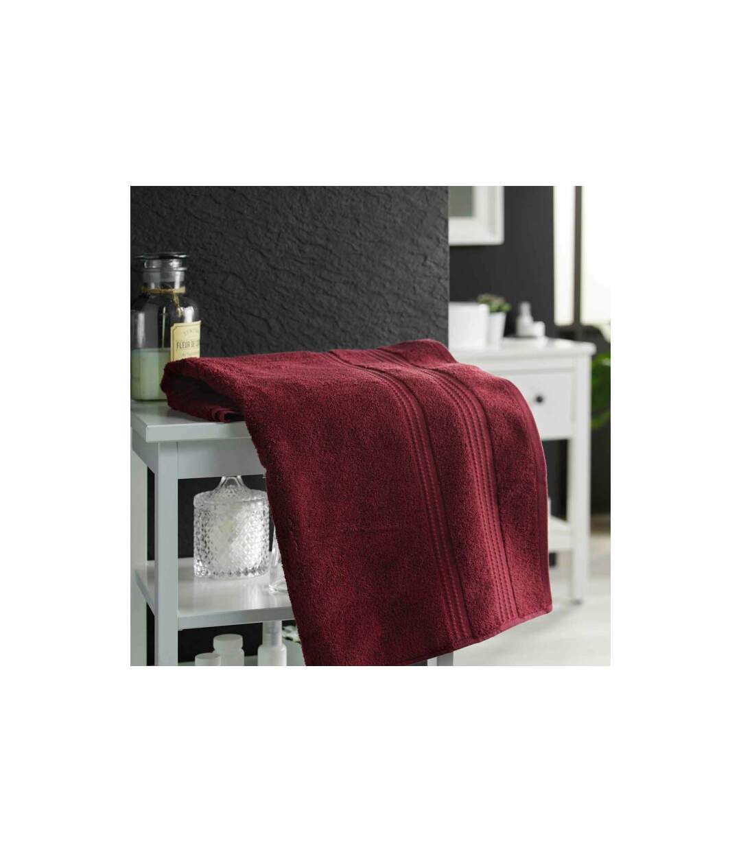 Drap de Bain Excellence 90x150cm Bordeaux-3