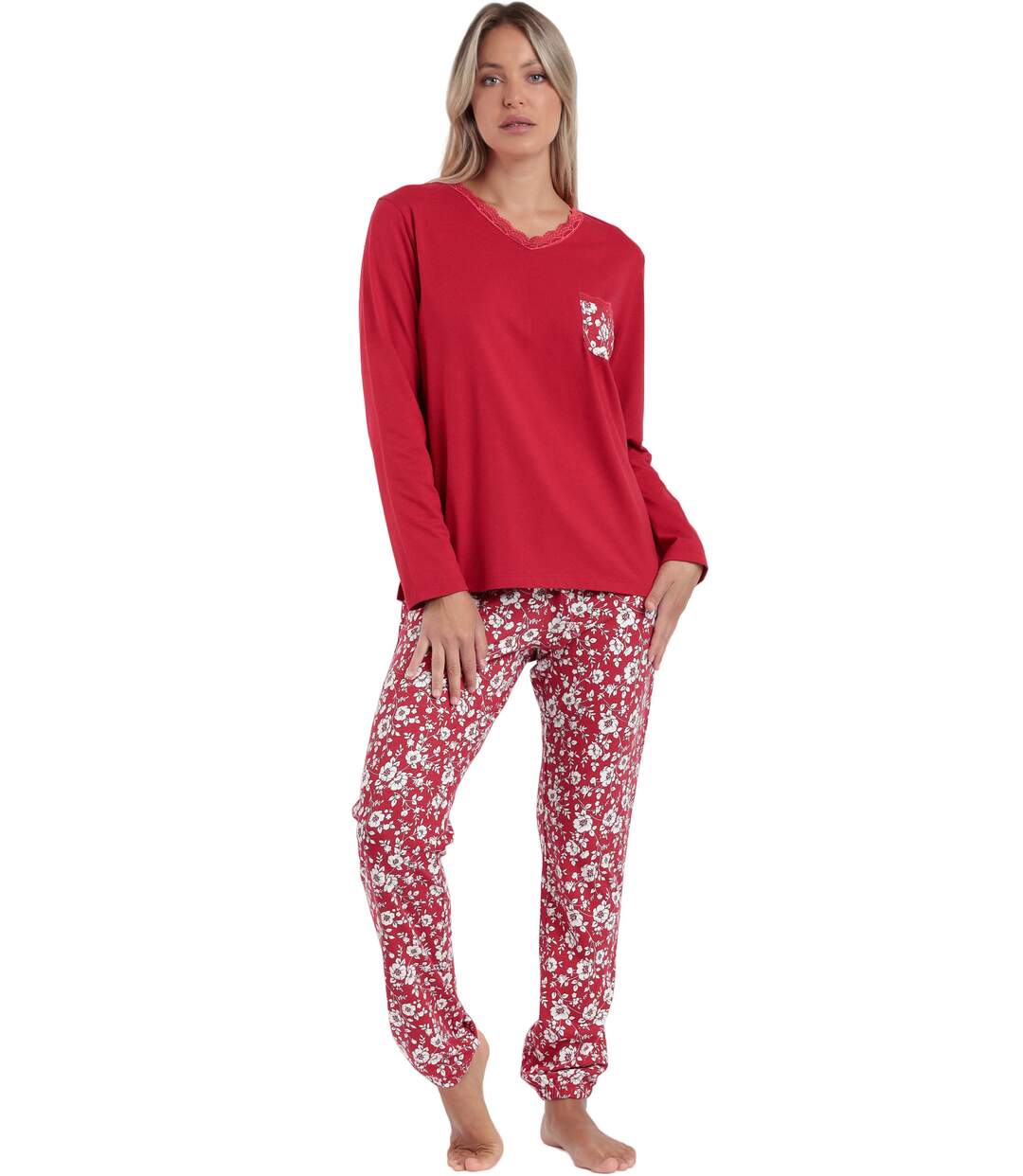 Pyjama pantalon haut manches longues Romantic Winter Admas-1