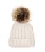 Bonnet pompom unisexe enfant blanc Beechfield