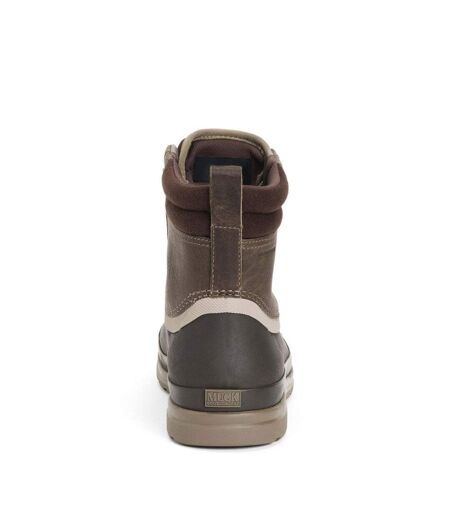 Muck Boots - Bottes de pluie ORIGINALS DUCK LACE - Femme (Taupe / Marron foncé) - UTFS8753