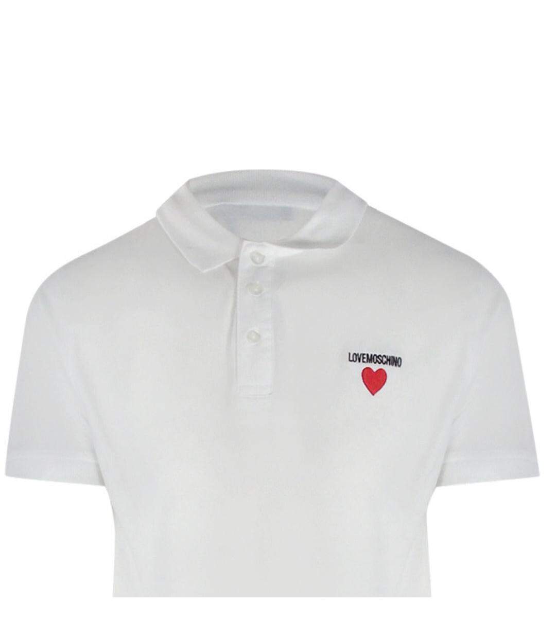 Polo Manches Courtes Homme Blanc Love Moschino-4