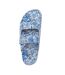 Womens/ladies appledore printed pool sliders azure Weird Fish-4