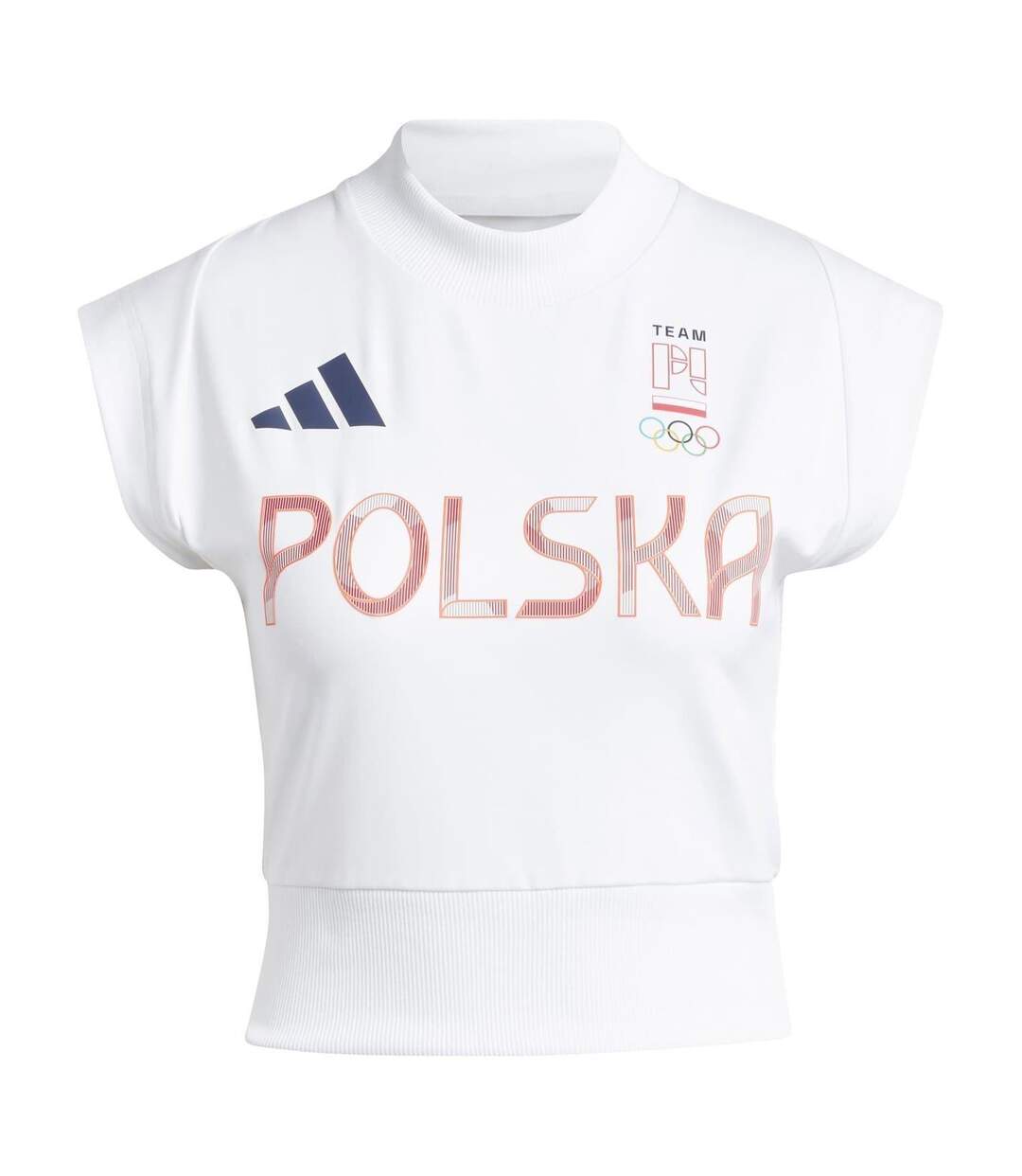 T-shirt Olympic Poland Femme Blanc Adidas-1