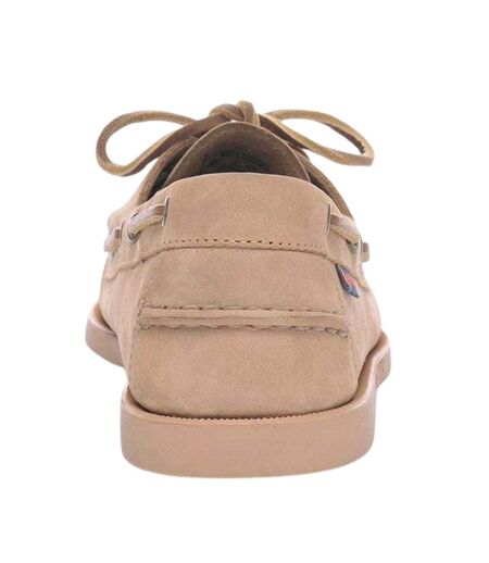 Mens Dockside Portland Suede Boat Shoes Dark Beige Sebago