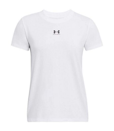 T-shirt Manches Courtes Rival Core Femme Blanc Under Armour