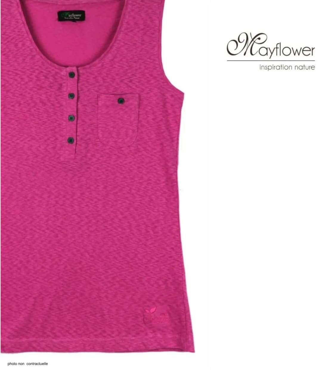 MAYFLOWER LOTUS2 — Débardeur sangria femme coton : l'éclat d'une couleur estivale et authentique-4
