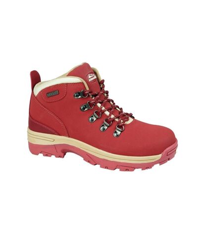 Johnscliffe Womens/Ladies Trek Leather Hiking Boots (Maroon) - UTDF2120