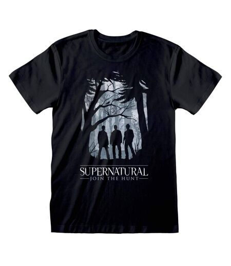Supernatural Unisex Adult Silhouette T-Shirt (Black)