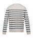 Regatta Mens Cautley Striped Knitted Sweater (White Stone/Dark Denim)