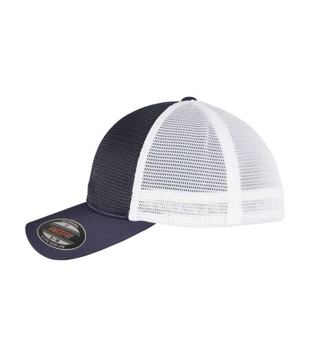 Unisex adult 360 omnimesh mesh two tone cap navy/white Flexfit