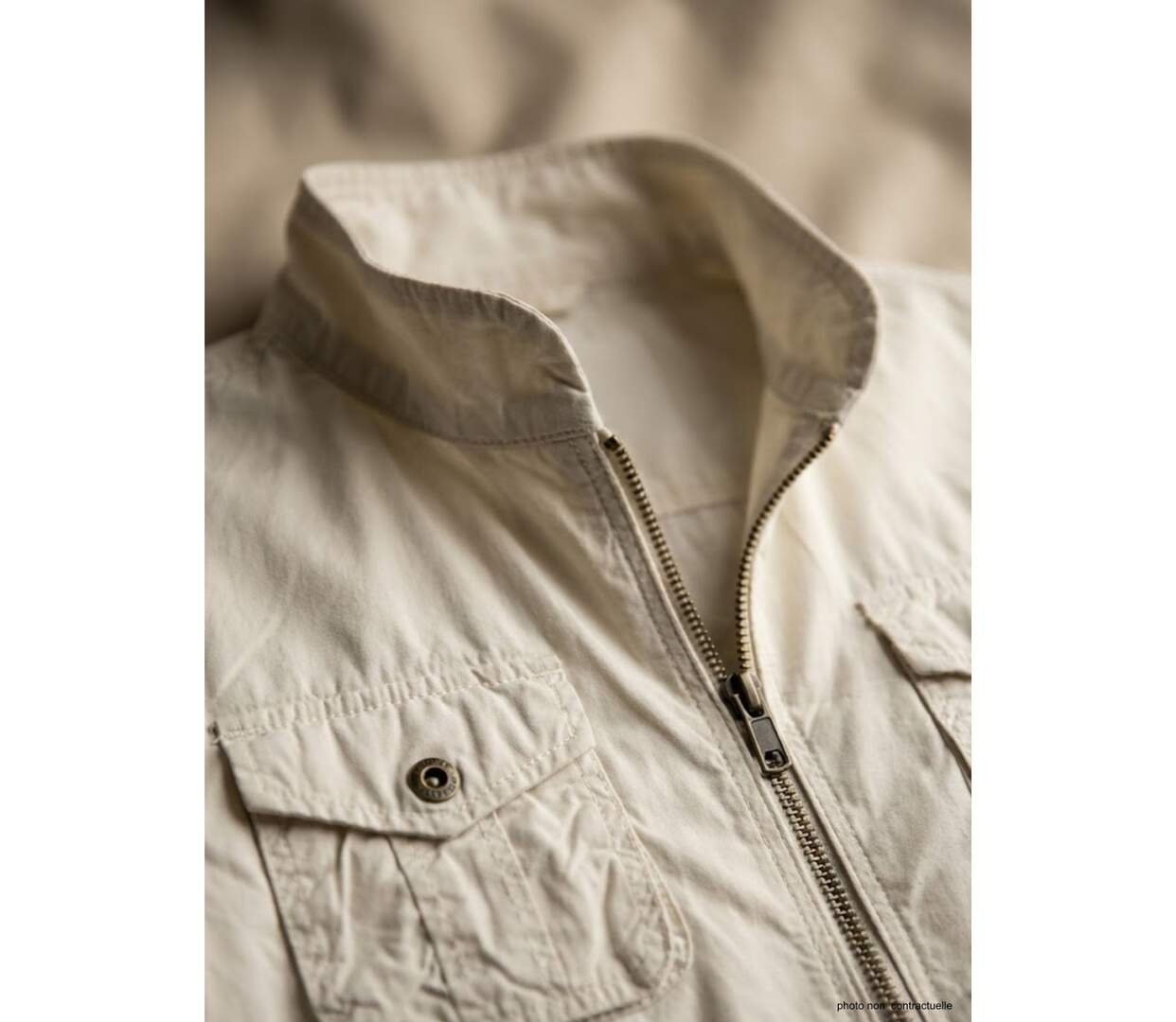 Veste Saharienne Zippée Femme Sable (Réf. AE1165SA)-3
