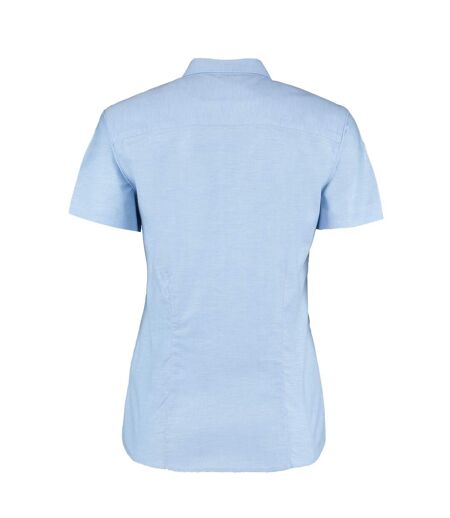 Chemisier À Manches Courtes Femme Bleu Clair Kustom Kit