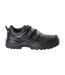 Mens Footwear Industry Leather Hook And Loop Safety Shoes Black Mascot-1