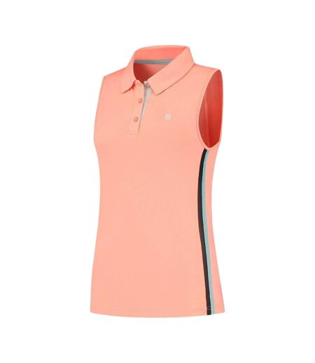 Womens/ladies Regular Tennis Polo Shirt Desert Pink K-Swiss