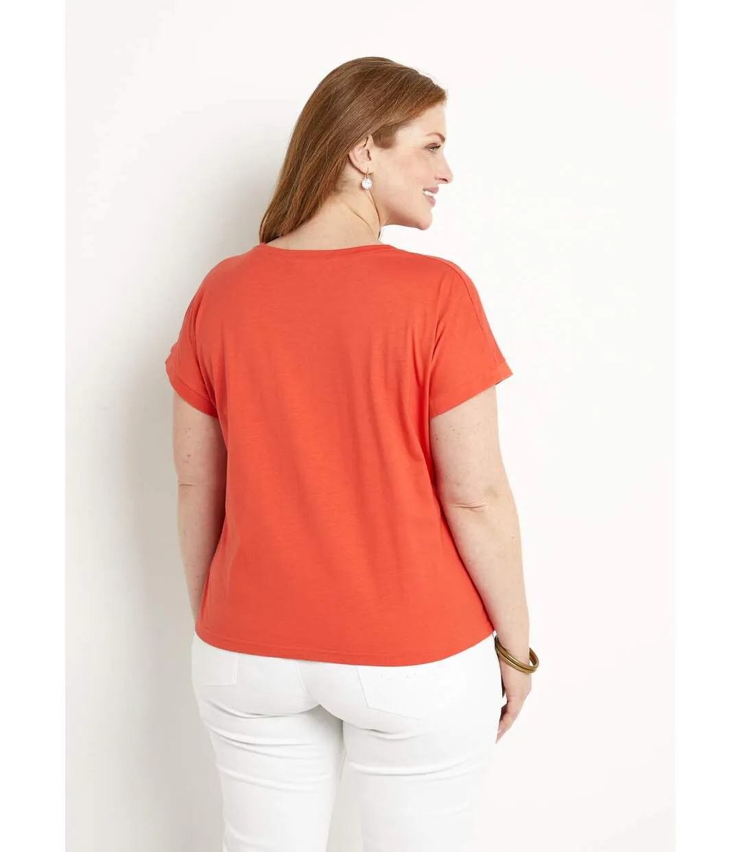 T-shirt brodé ajouré manches courtes-2