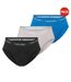 Lot De 3  Slips Homme Noir Gris Bleu Calvin Klein-1