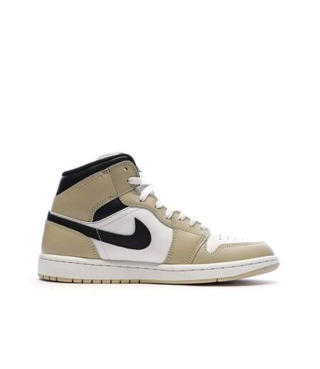 Air jordan 1 mid blanche/beige homme nike