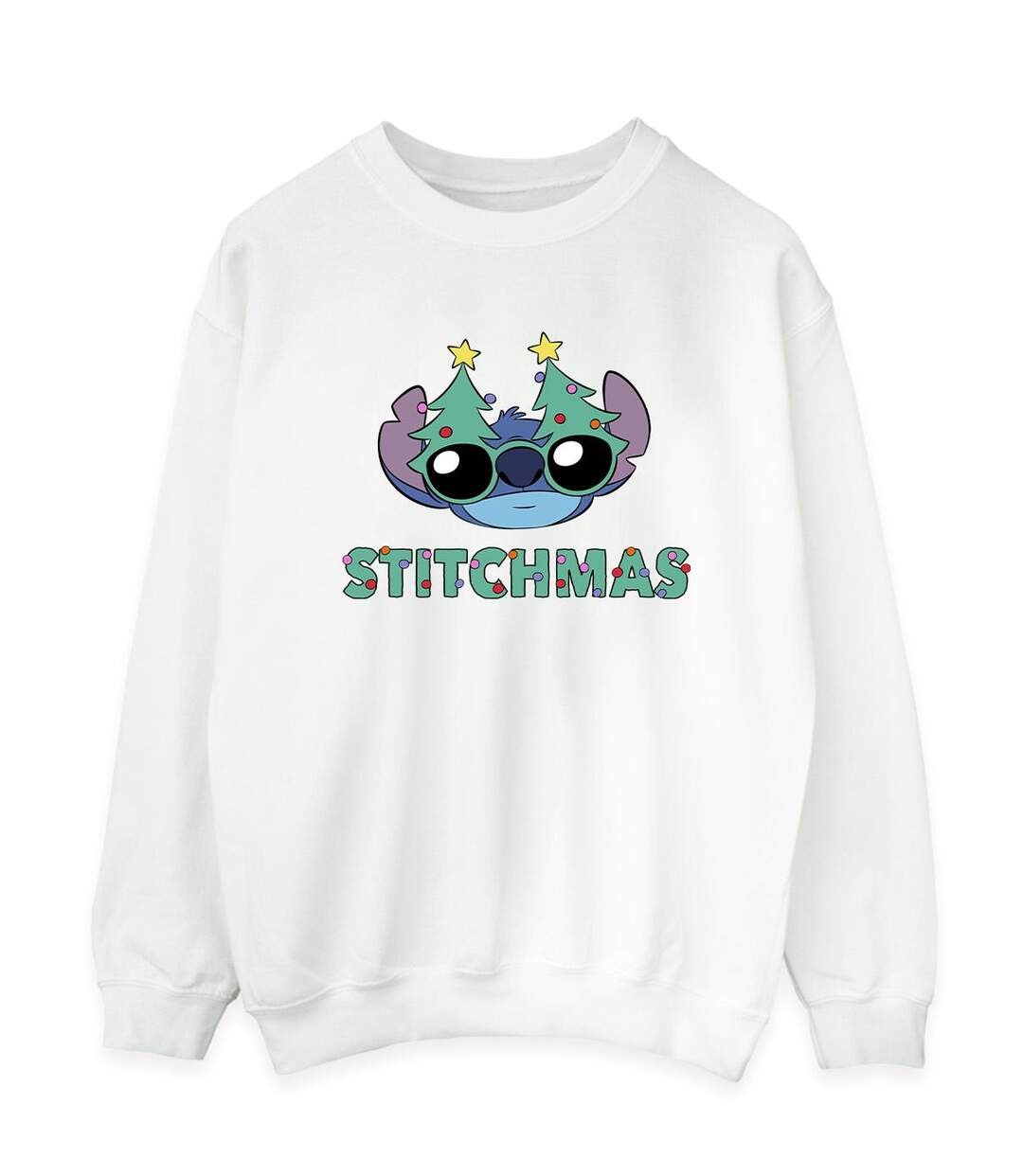 Disney Sweat Femme/Ladies Lilo & Stitch Stitchmas Glasses Sweatshirt (Blanc) - UTBI23129-1