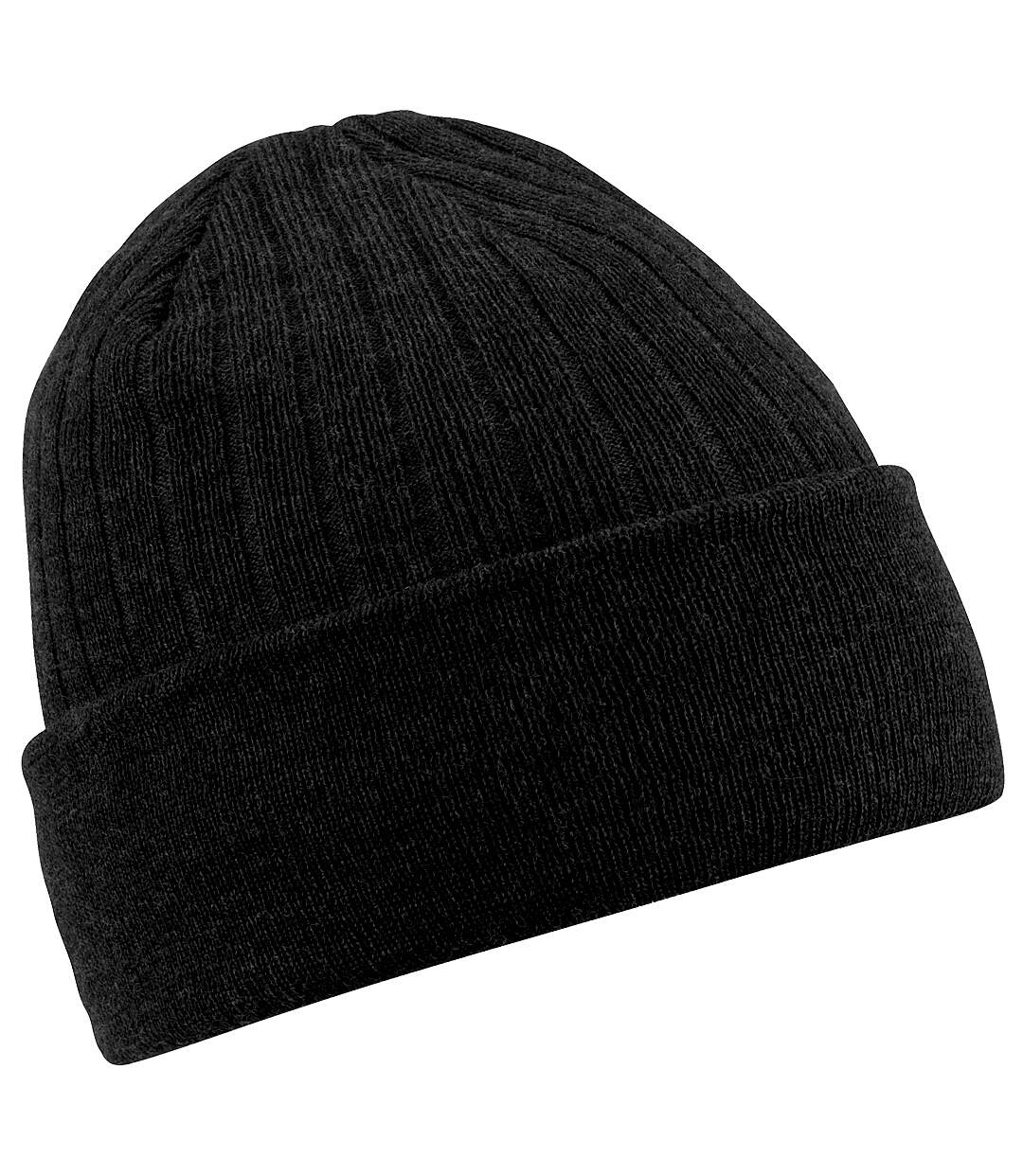 Beechfield Thinsulate Thermal Winter / Ski Beanie Hat (Black) - UTRW240-1