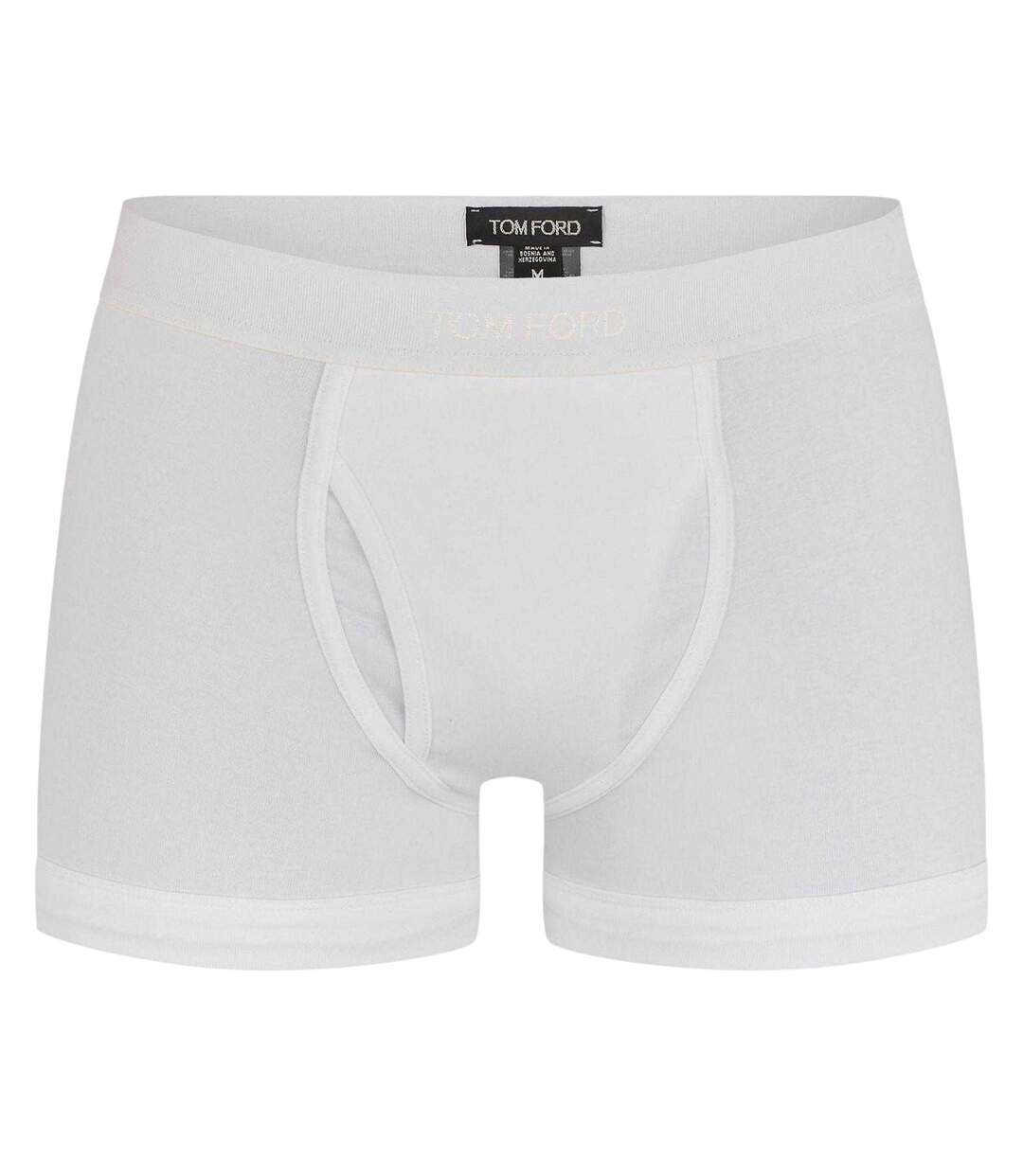Mens Logo Slim Boxer Briefs White Tom Ford-1