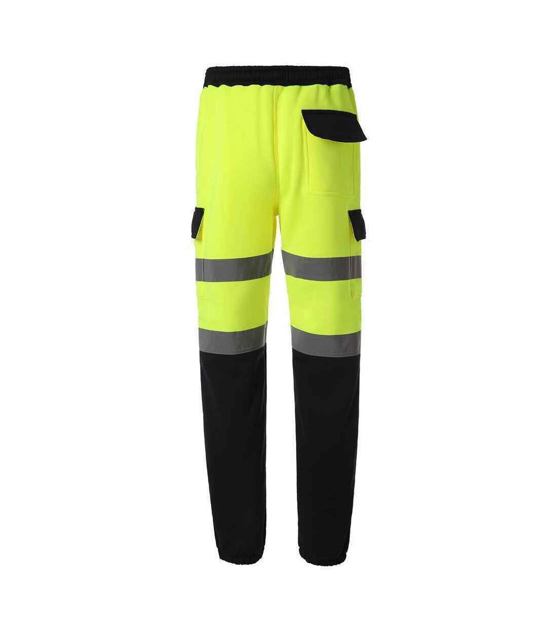 Mens hi-vis jogging bottoms yellow/navy Yoko