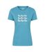 Womens/ladies St Ives T-shirt Bright Blue Mountain Warehouse-1