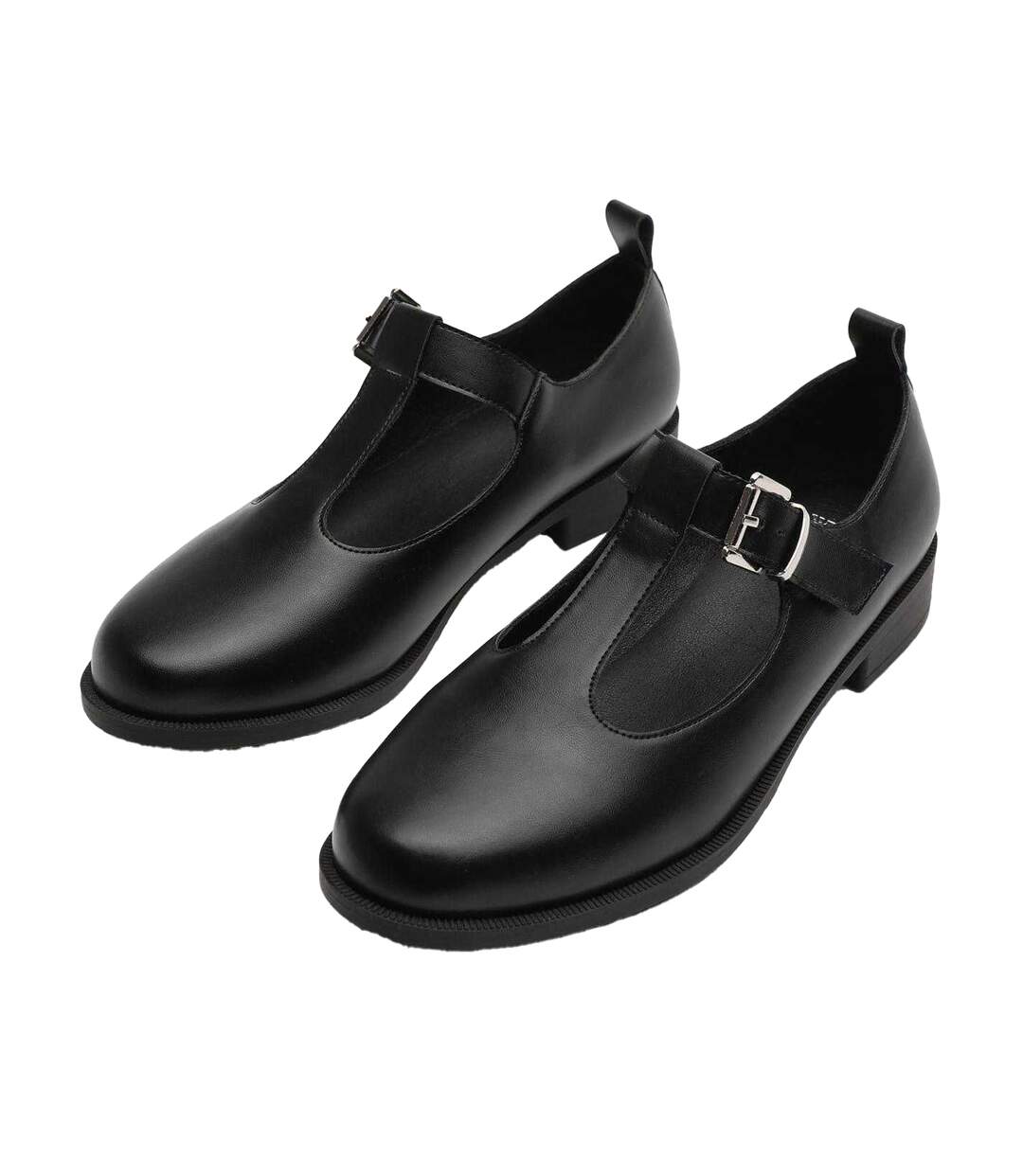 Womens/ladies Low Block Heel Mary Janes Black Where´s That From-3
