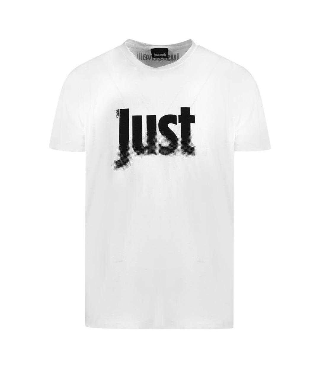 T-shirt Motif Délavé Homme Blanc Just Cavalli-1
