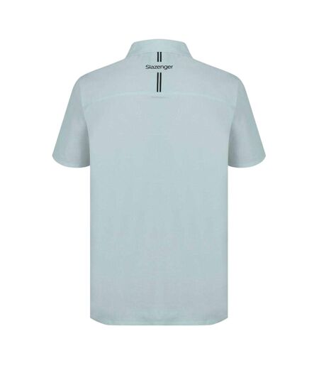 Polo Golf Motif/style Rayures Contrastées Homme Gris Slazenger