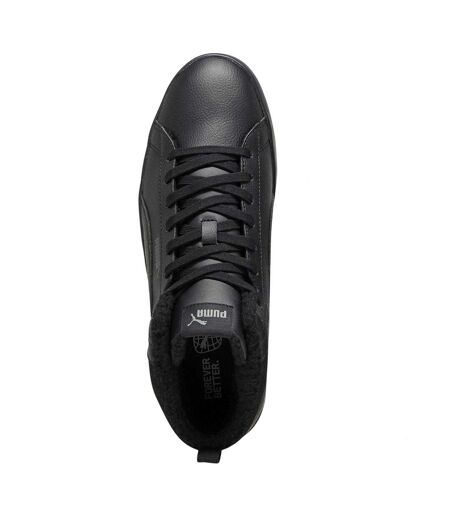 Mens Smash 3.0 Suede Water Resistant Trainers Black Grey Puma