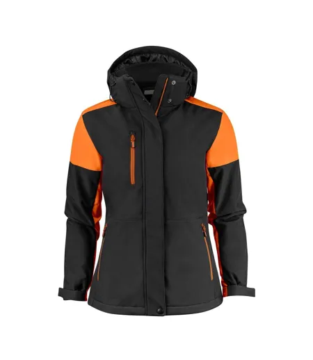 Doudoune Softshell Femme Noir Orange Printer