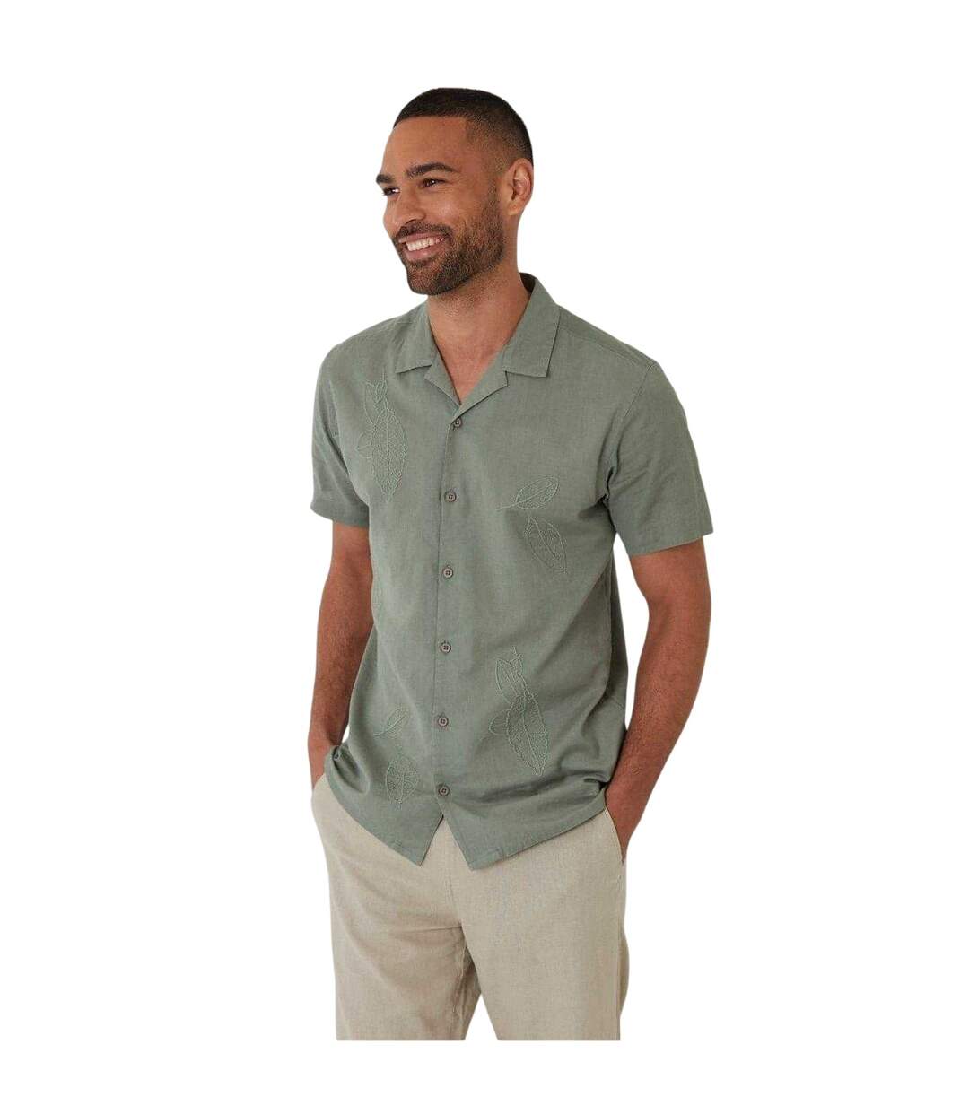 Chemise Maples Homme Taupe Threadbare-2