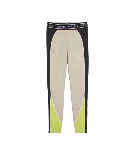 Legging beige/jaune fluo/noir femme puma 525027 - l