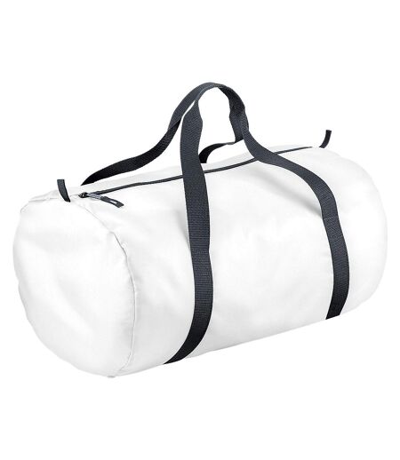 BagBase Packaway Barrel Bag/Duffel Water Resistant Travel Bag (8 Gallons) (White) (One Size) - UTRW2577