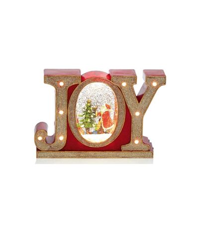 Joy glitter christmas water spinner 25cm gold Premier