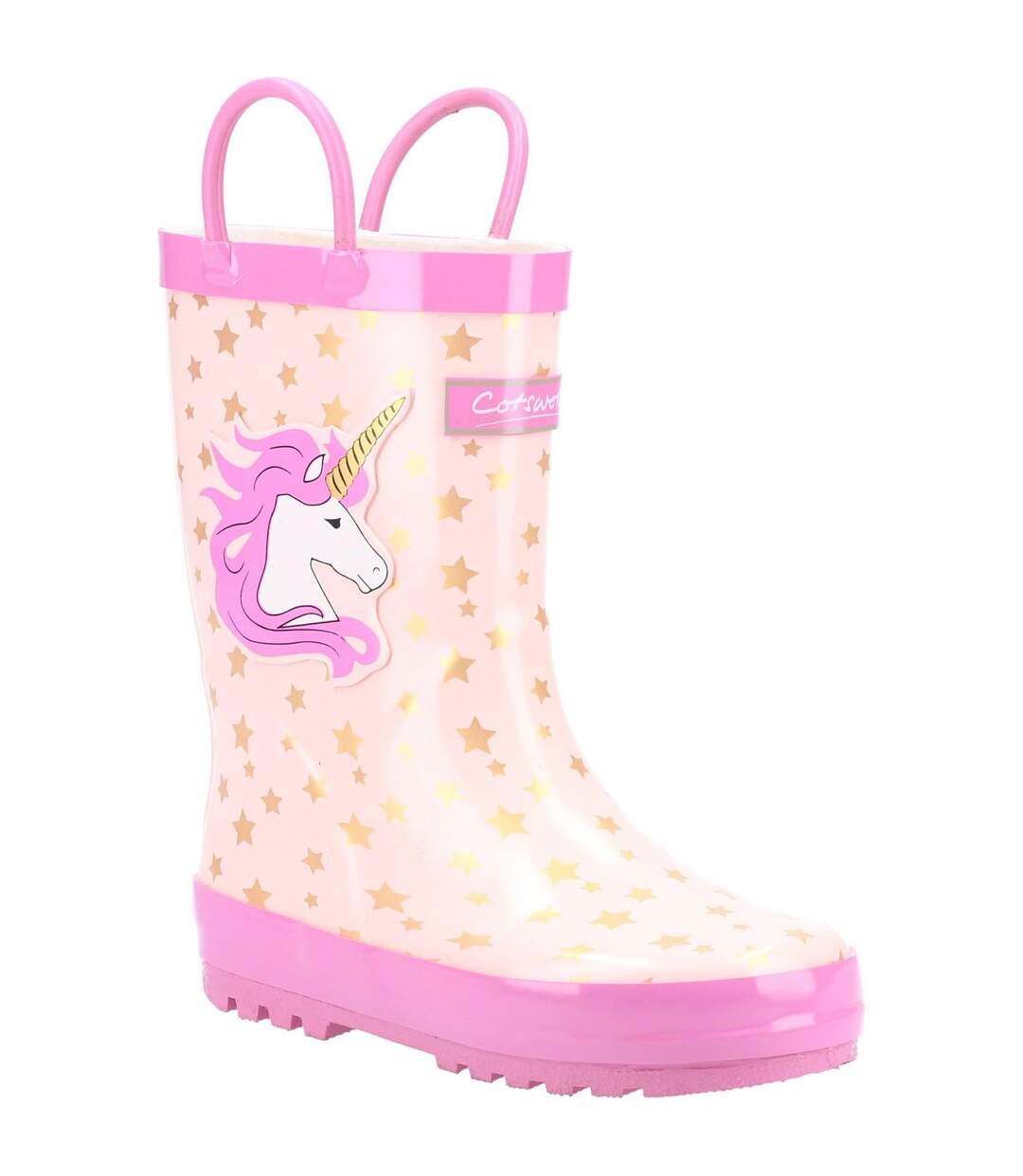 Bottes de pluie puddle enfant rose Cotswold-1