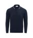 Mens Long-sleeved Polo Shirt Navy Grey Firetrap-1