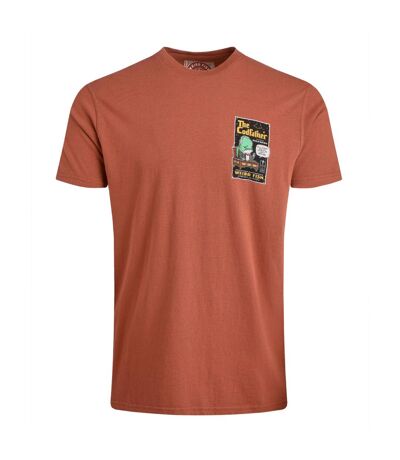 Mens codfather back print t-shirt baked clay Weird Fish